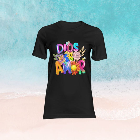 Dios es Amor Unisex TShirt Black