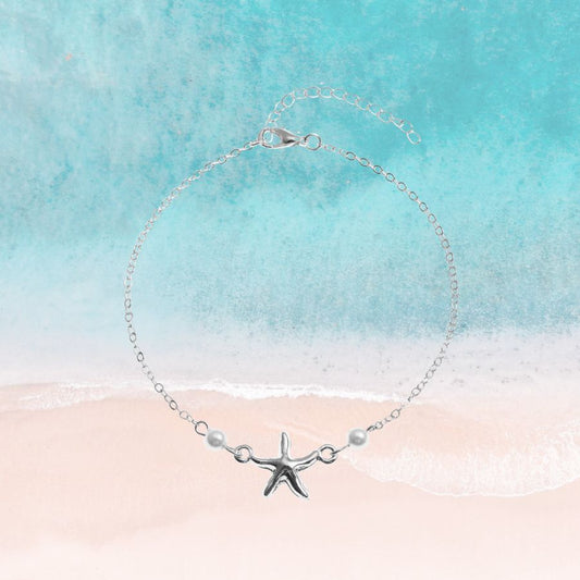 Sea Star Silver Anklet Bracelet